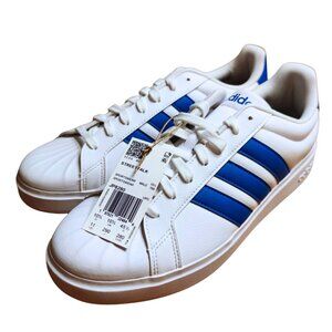 Adidas Streettalk Men's Shoes Size 11 Lace Up Casual Sneaker White / Blue JP8280